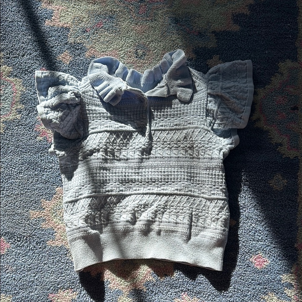 Kids Ruffled Blue Top